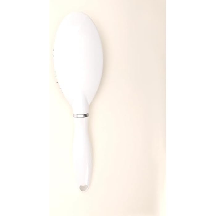 Detangling Styling Brush, Ergonomic Streamlined Design, White - Image 1